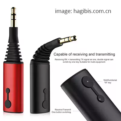 Hagibis Bluetooth 5.0 Transmitter Receiver, 2 in 1 Wireless aptX HD Audio