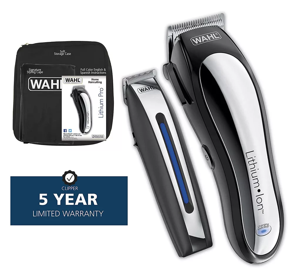 Wahl Clipper Lithium Ion Cordless Haircutting Clipper & Battery Trimming Combo Kit