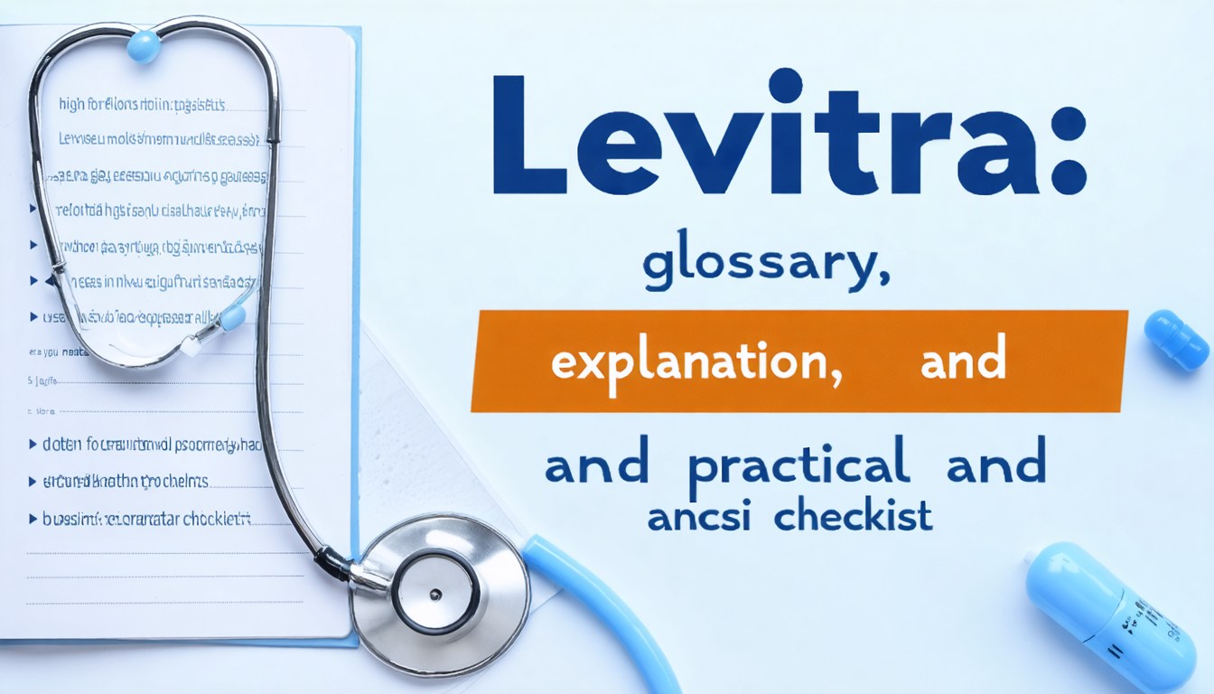 Levitra tablets with informational medical guide about erectile dysfunction treatment